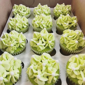 Pandan cupcakes
