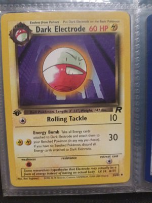 Dark Electrode Pokémon Card Neo Genesis