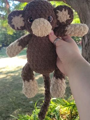 Crochet monkey plushie