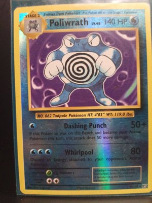 Poliwrath Stage 2 Pokémon Card
