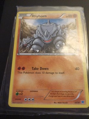 Rhyhorn Pokémon Card 15/30