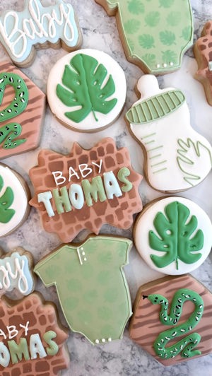 Baby shower cookies