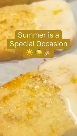 Iced lemon shortbread
