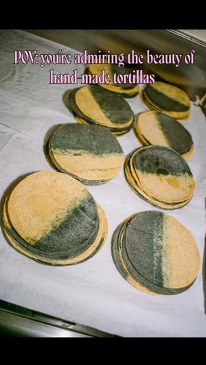 Handmade corn tortillas