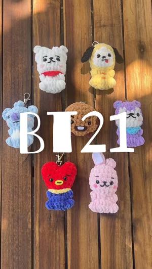 BT21/BTS-inspired crochet plushies