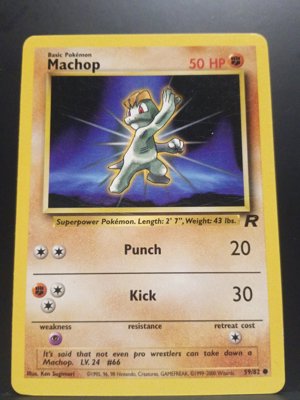 Machop Pokémon Card Base Set