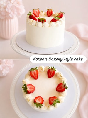 Strawberry sponge cake