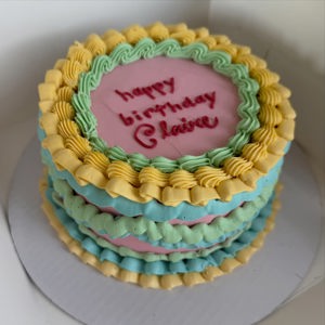 Rainbow pastel cake