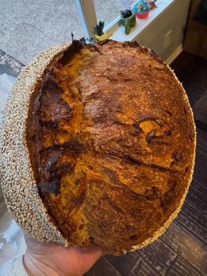 Seeded sourdough loaf