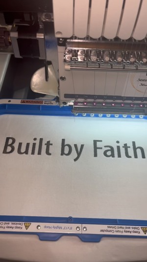 Built by Faith embroidered piece de Stitch N Print Studio