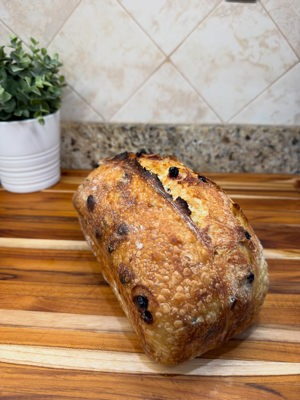 Lemon blueberry sourdough