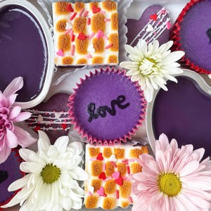 Valentine's themed ube box