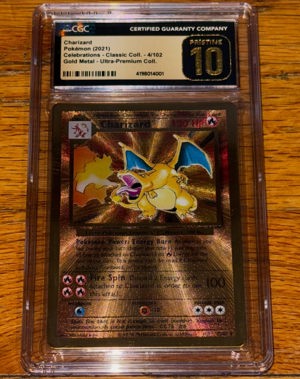 CGC Pristine 10 Metal Charizard (Celebrations UPC)