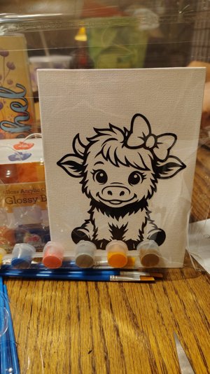 Canvas Art - Baby cow