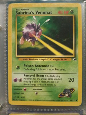 Sabrina's Venonat Pokémon Card