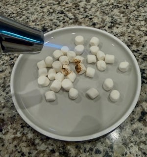 S'mores treat with torched marshmallow