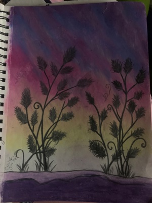 Hand-Painted Wheat Field Spiral Notebook