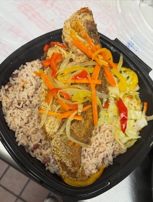 Red snapper fish & oxtail meal by Island Girls Kitchen, Saint Paul, MN
