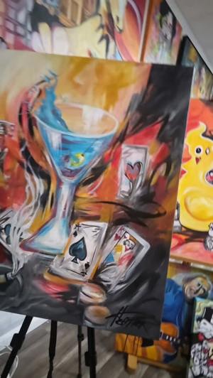 "Smokin' Martini" original canvas 24x30"