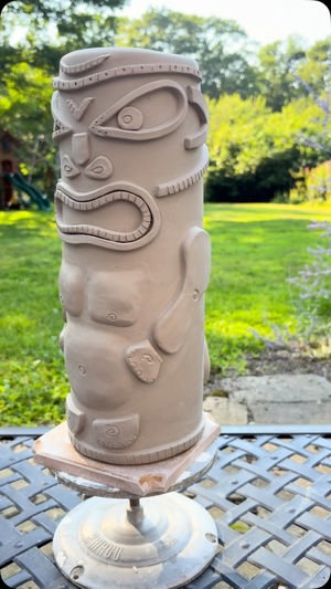 Garden Tiki sculpture