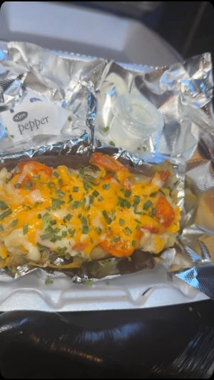 Loaded potatoes by Greedy Gang Eatery, Austin, TX