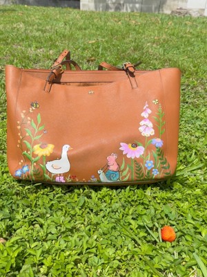 Hand-painted Tory Burch brown handbag