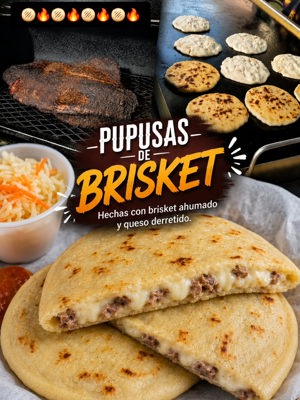 Brisket & cheese pupusa