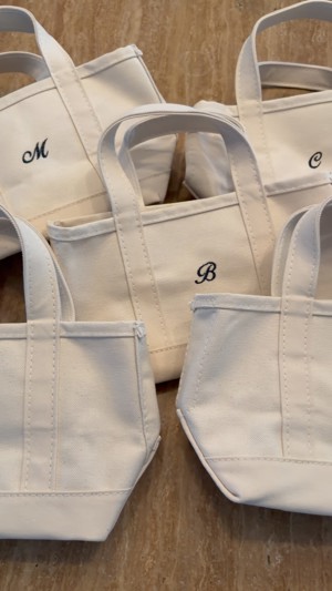 Monogrammed mini tote