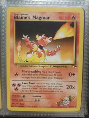 Blaine's Magmar Pokémon Card