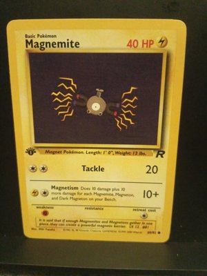 1st edition Magnemite Pokémon Card Base Set