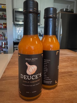 Garlic habanero hot sauce