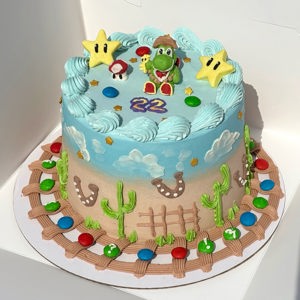 Cowboy Yoshi themed cake