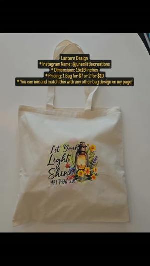 T37 Let Your Light Shine Lantern tote bag