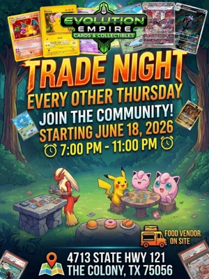 Indoor vendor table (trade night)