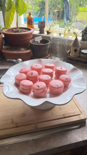 French Macarons with Strawberry Buttercream by Katelyn's Konfections