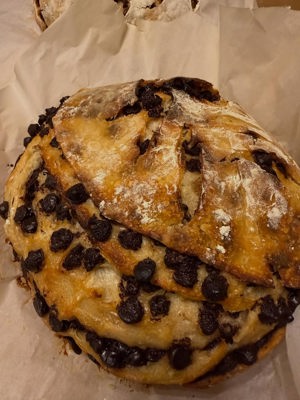 Sourdough loaves (chocolate chip, cinnamon raisin, funfetti)