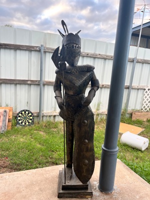 Warrior Statue Metal Sculpture