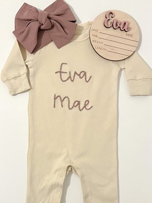 Embroidered onesie