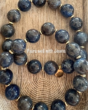 Blue coral stone bracelet