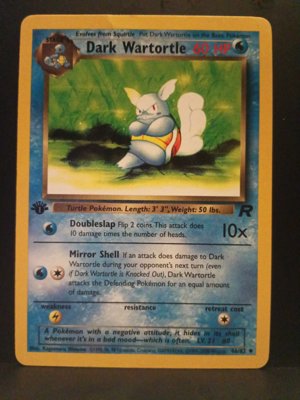 1st edition Dark Wartortle Pokémon Card