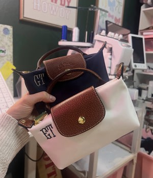 Custom embroidered mini bag