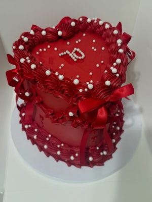 Gender reveal cake de ATX Heart Cakes, Austin, TX