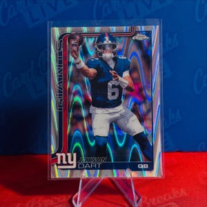 2025 Topps Chrome Football Jaxson Dart Ray Wave