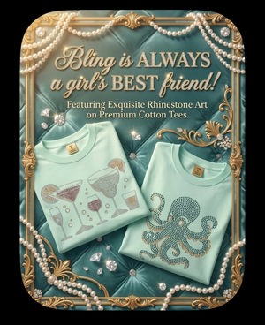 Rhinestone cotton tees
