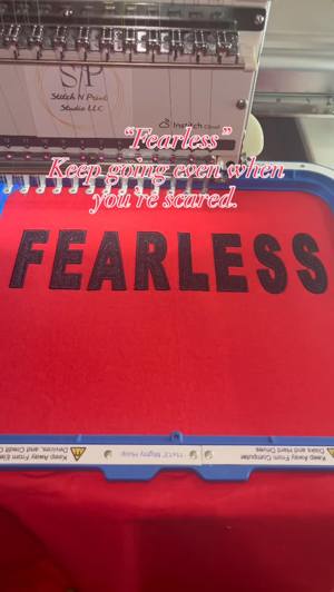 Fearless appliqué embroidered apparel de Stitch N Print Studio