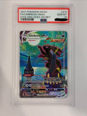 PSA 10 Umbreon VMAX Alt Art Evolving Skies #215