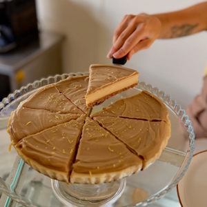 Tarte de limão com doce de 'leite' de caju