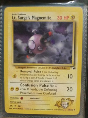 Lt. Surge's Magnemite Pokemon Card