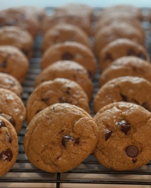 Browned Butter Sourdough Chocolate Chip Cookies