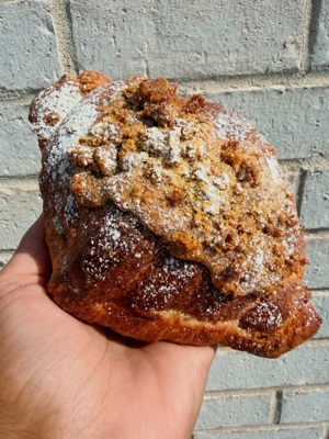 Twice-baked pumpkin pie croissant